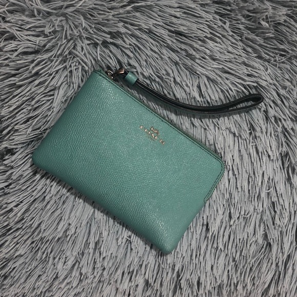 Coach Handbags - Teal Coach Wristlet